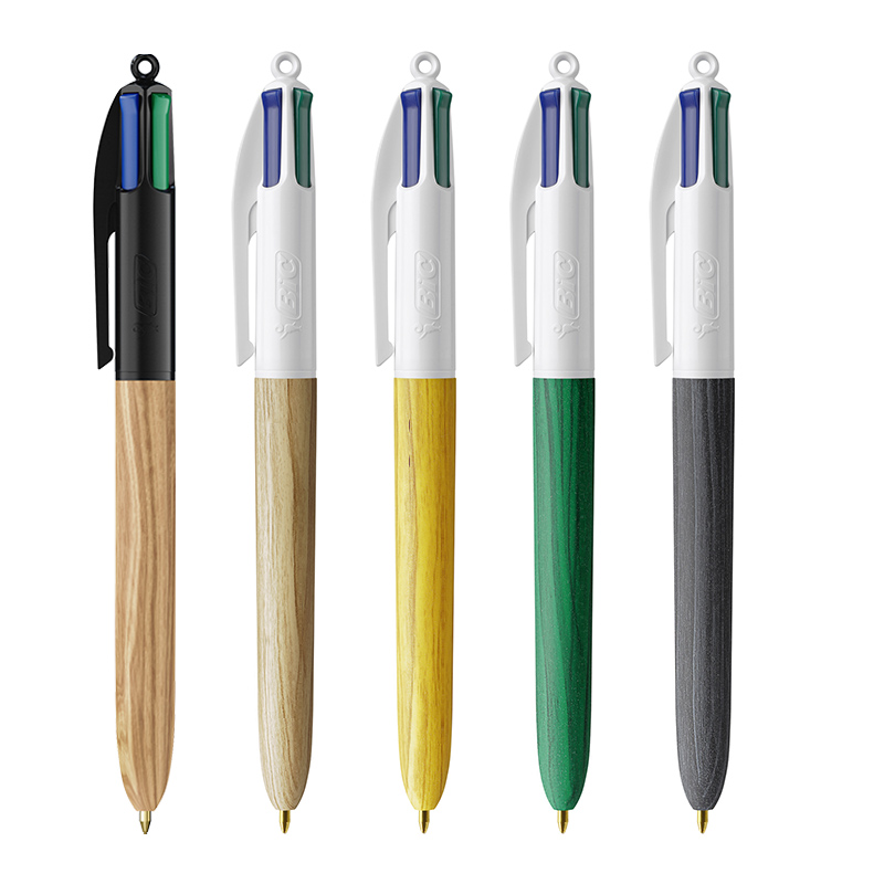 Stylo bille BIC® 4 couleurs Wood Style_02