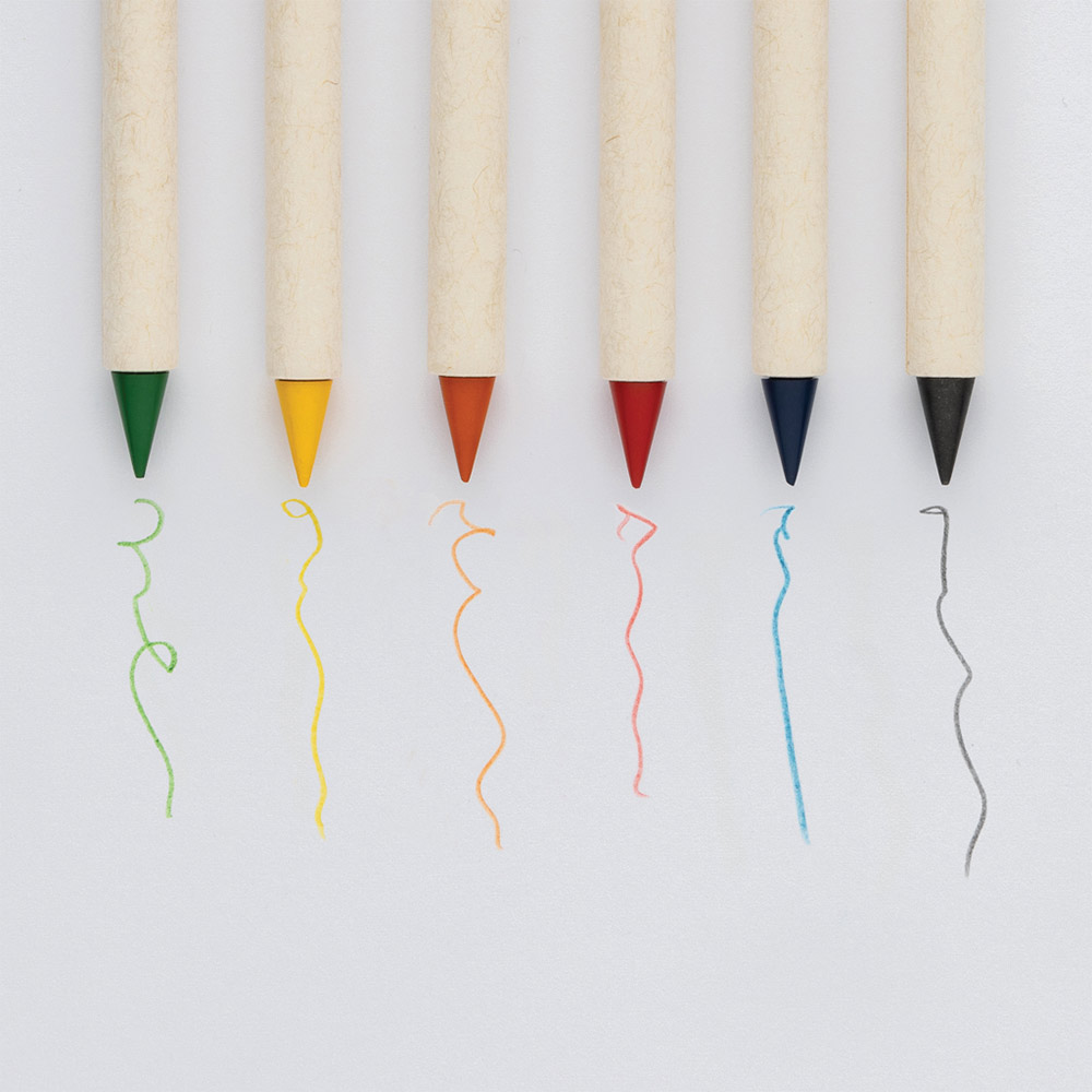 Set de 6 crayons de couleur en papier recyclé certifié Infinity Micki_04