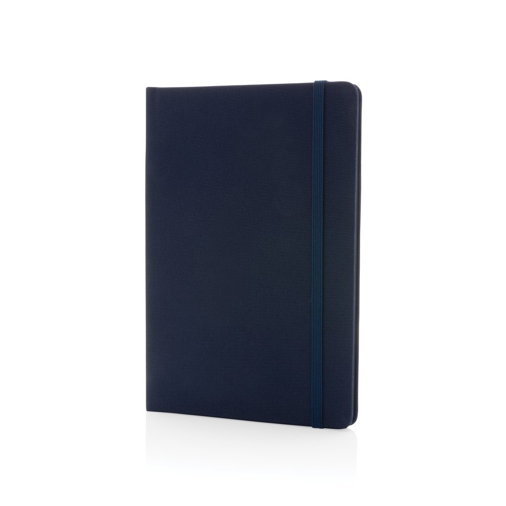 Carnet A5 en polyester recyclé certifié Eole_Bleu marine