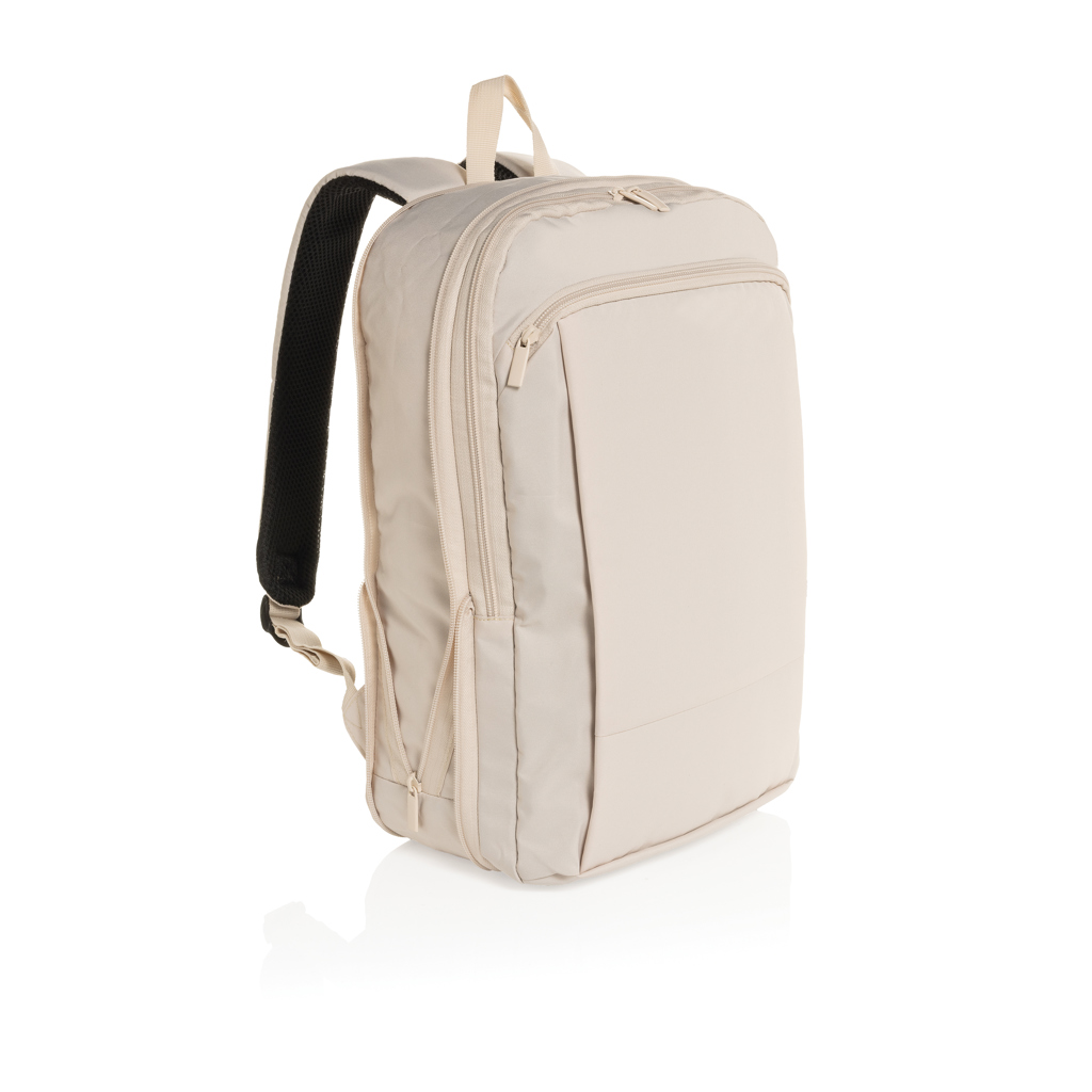 Sac à dos ordinateur 15,6 extensible en polyester recyclé Aware™ Flexpack_Beige