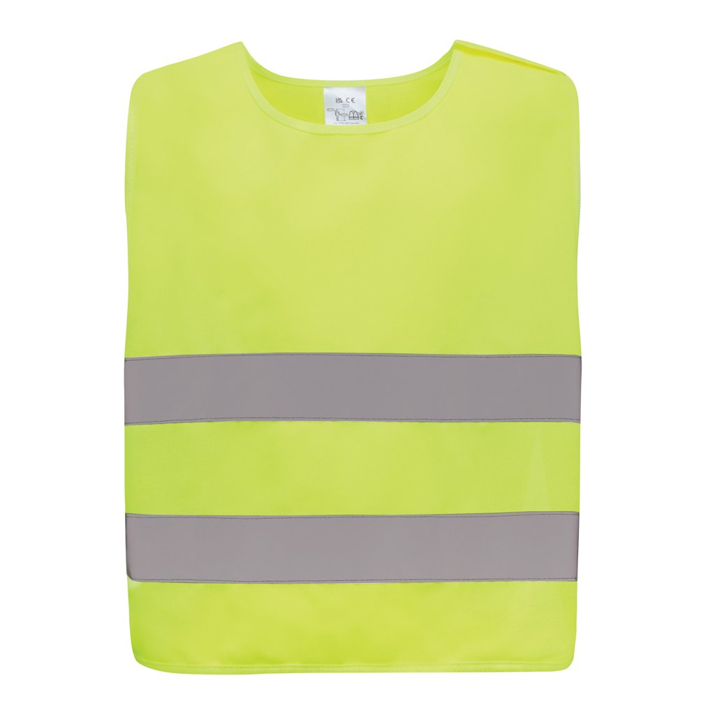 Gilet haute visibilité enfant en polyester recyclé rPET certifié Siyou_Jaune