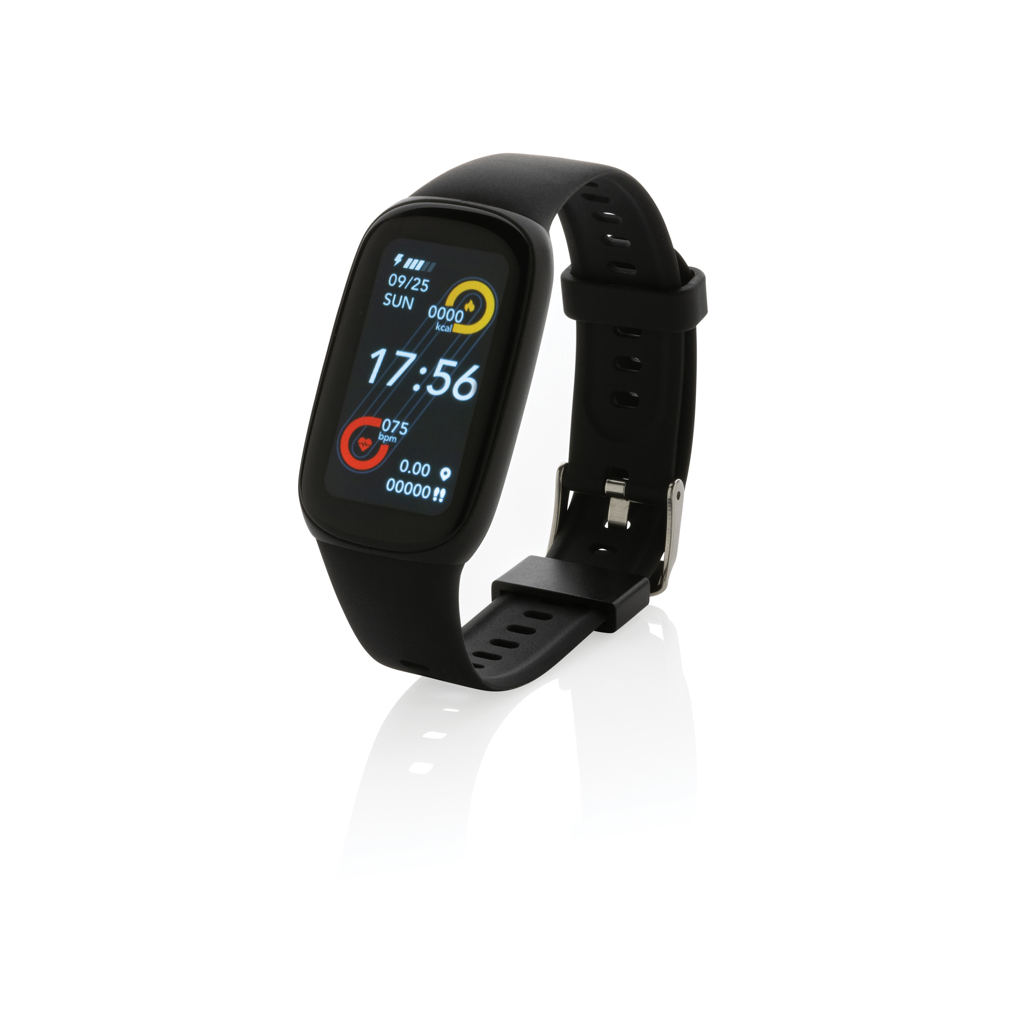 Montre connectée en plastique recyclé certifié 1'47_Noir