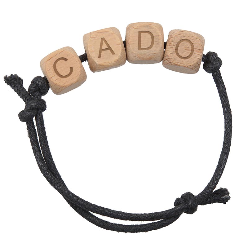 Bracelet publicitaire avec lettres en bois Bralph - Cado