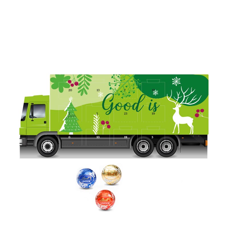 Calendrier de l'Avent en carton certifié Lindor Camion_03