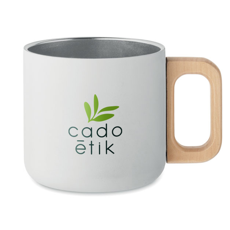 Mug isotherme en bois et inox recyclé Acero 350 mL_1