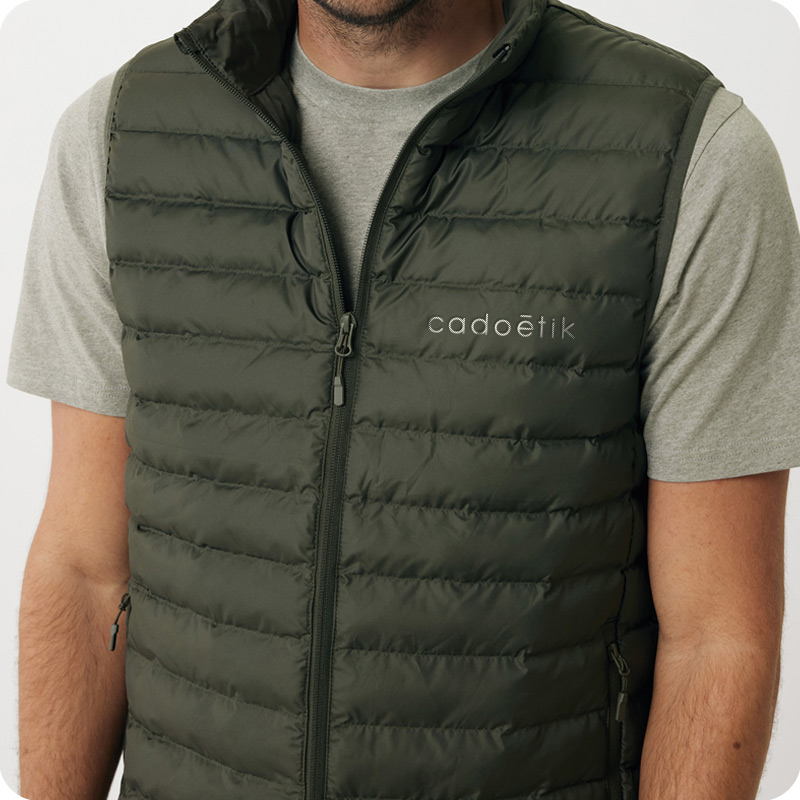 Bodywarmer homme en polyester recyclé certifié Iqoniq Meru_0