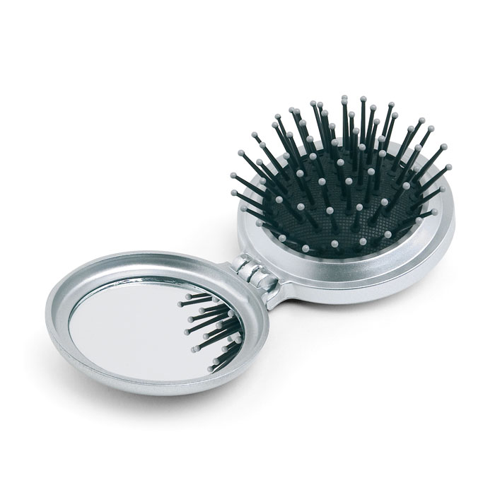 Brosse/miroir pliable Beauty_Argent