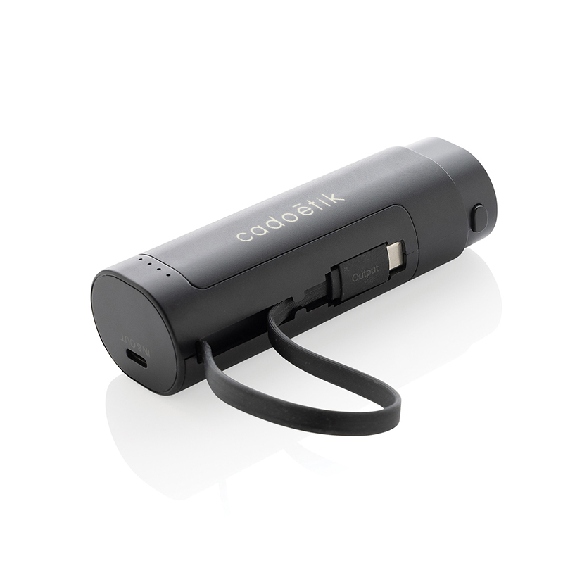 Batterie externe Publicitaire 5000 mAh en plastique recyclé certifié Cyclecell_1