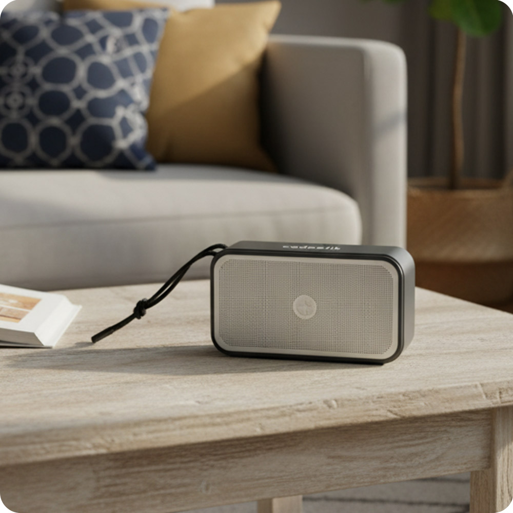 Enceinte nomade publicitaire en aluminium recyclé certifié Swiss Peak 10 W_00