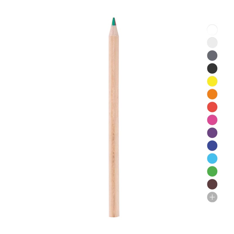 goodies écoresponsable - crayon de couleur publicitaire 4 couleurs Eco