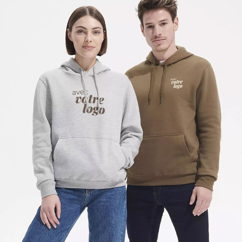 Sweat publicitaire à capuche en coton et polyester Slam 320 g_00