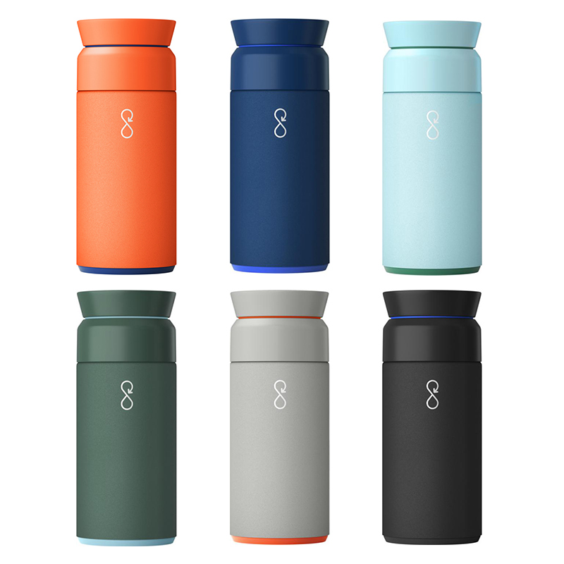 Bouteille isotherme en inox et plastique recyclés Ocean Bottle 350 mL_02