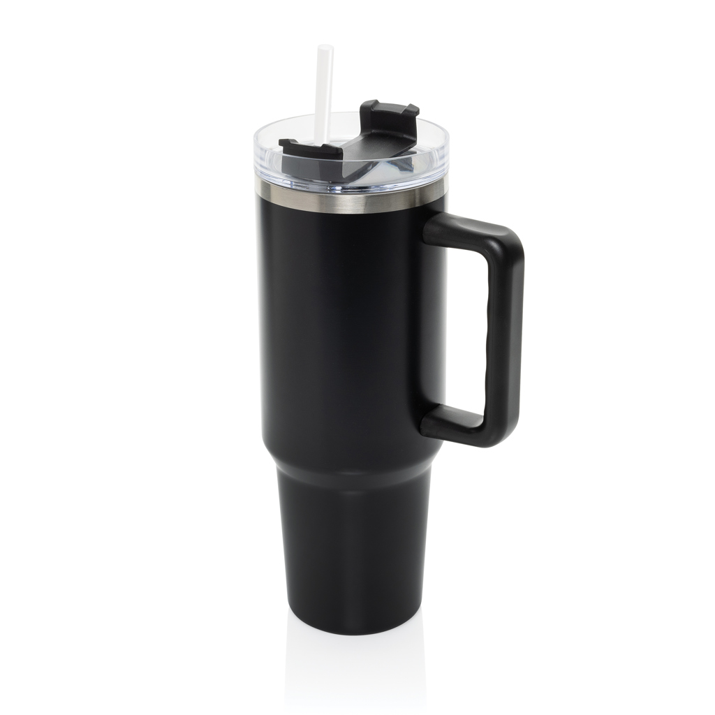 Mug isotherme en inox recyclé certifié Peakflow 1,2 L_Noir