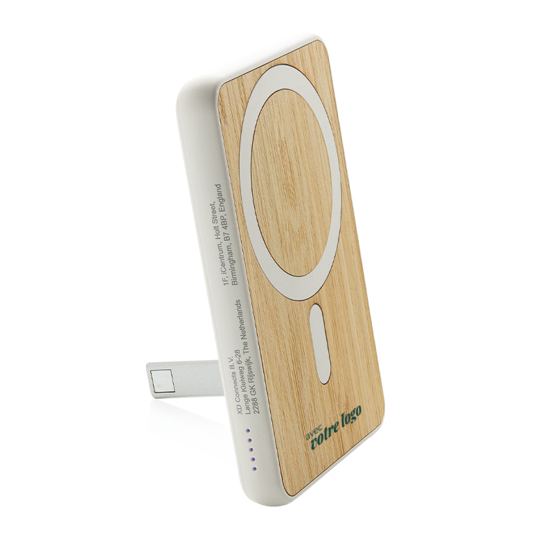 Batterie externe à induction 5000 mAh en bambou et plastique recyclés Zen_03