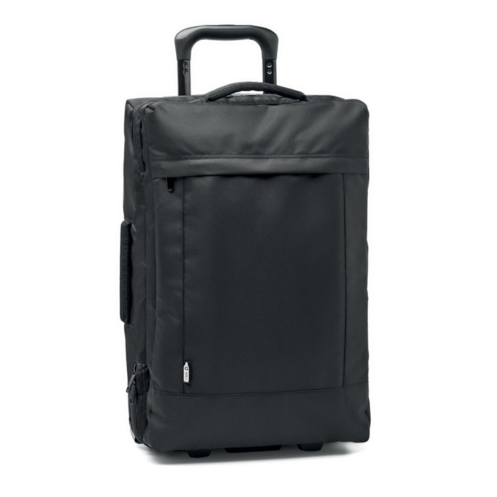 Valise trolley souple en polyester recyclé rPET Artic_Noir