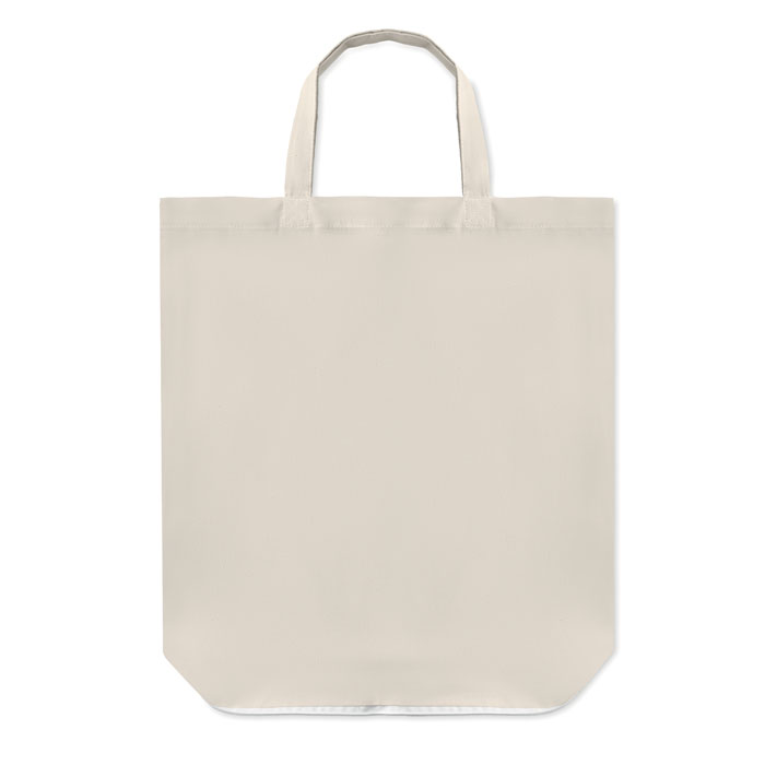 Tote bag pliable en coton Foldy 135 g_Blanc