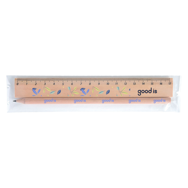 Kit règle en bois et crayon à papier Eco 17 cm_03