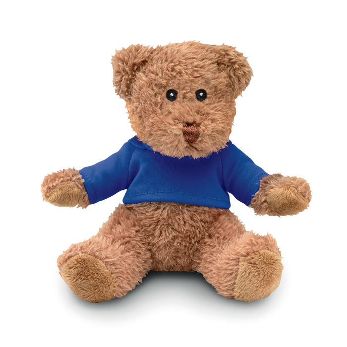 Peluche ourson personnalisé avec t-shirt personnalisable Johnny T_Bleu