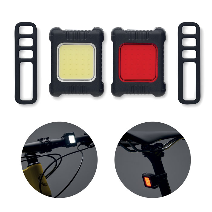 Kit d'éclairage vélo rechargeable Blight_Noir