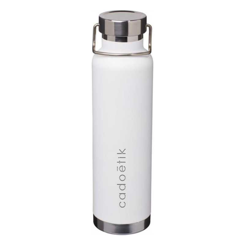 Bouteille isotherme publicitaire Thori 650 mL - Coloris blanc