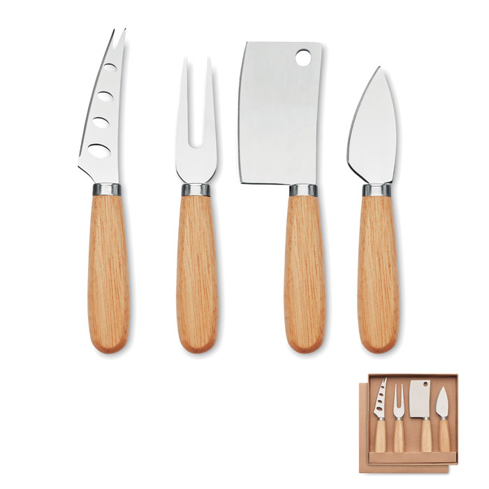 Ensemble de 3 couteaux à fromage en bois et inox Camenbert_01
