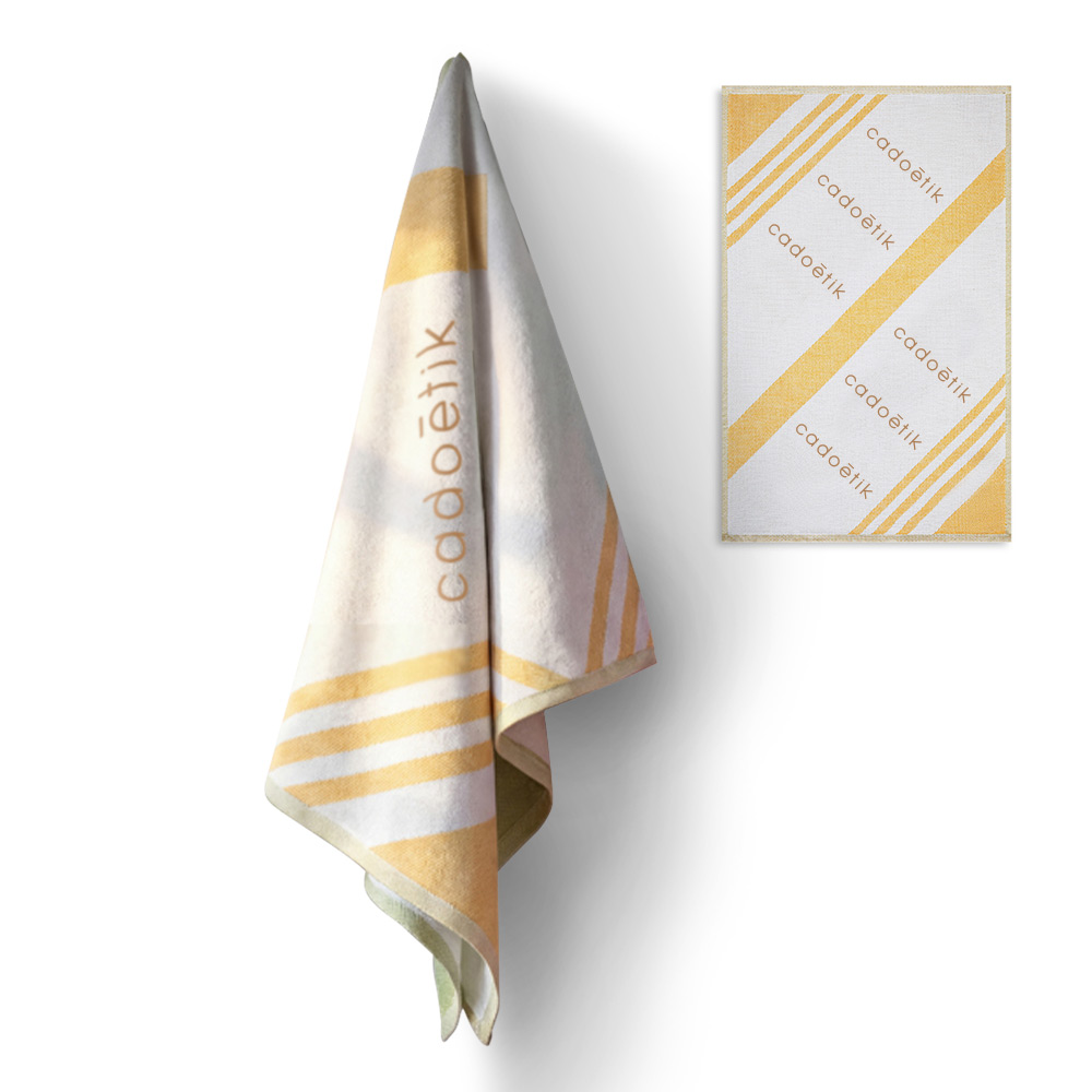 Torchon de cuisine personnalisé sur-mesure en coton Jacquard 250 g_01