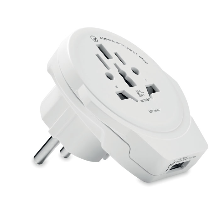 Adaptateur de voyage Skross® World To Europe_Blanc