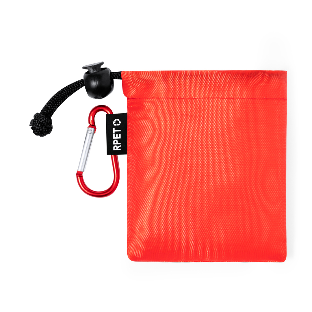 Poncho enfant avec pochette en polyester recyclé rPET Claytop_Rouge
