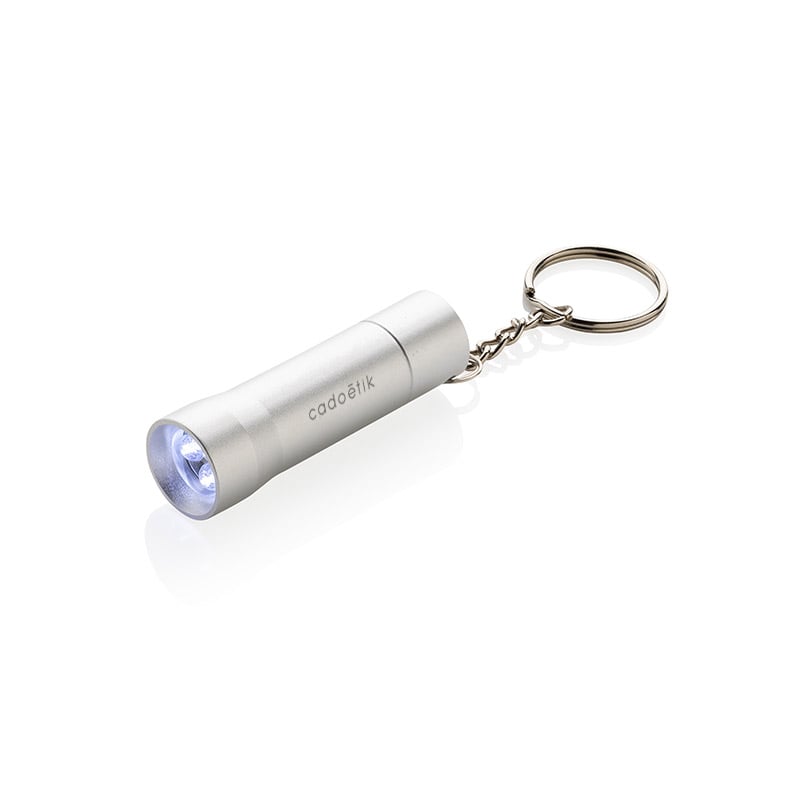 Porte-clés lampe torche en aluminium recyclé certifié Flash_01
