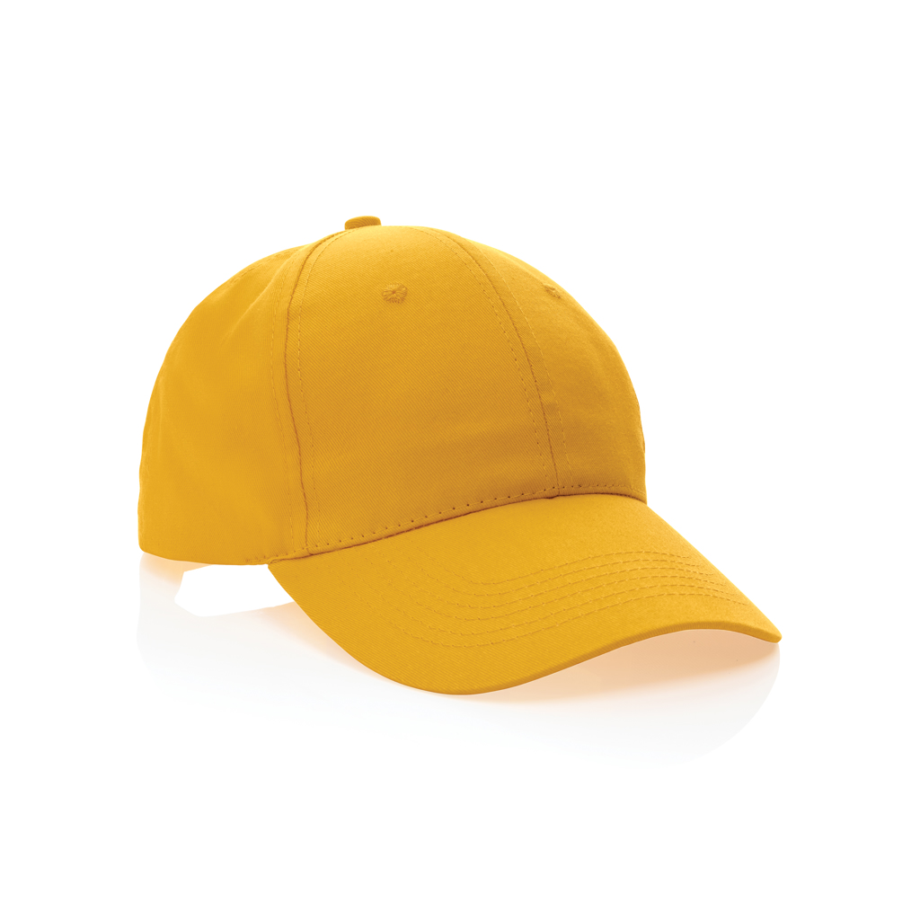 Casquette 6 pans en coton recyclé Impact 190 g_Jaune