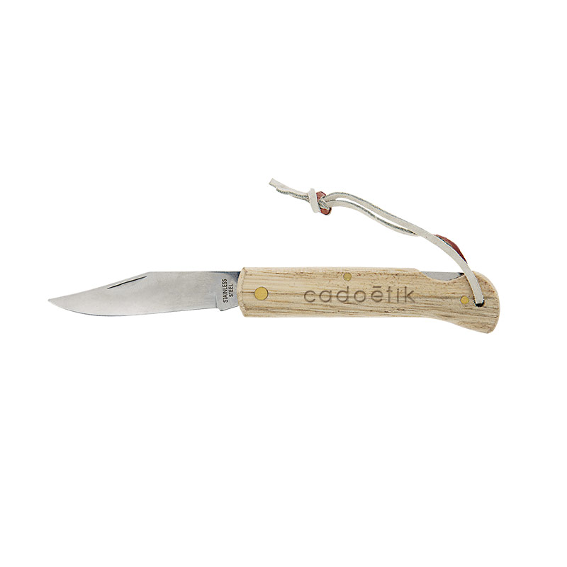 Cadeau publicitaire - Couteau publicitaire bois à cran d'arrêt Cordon