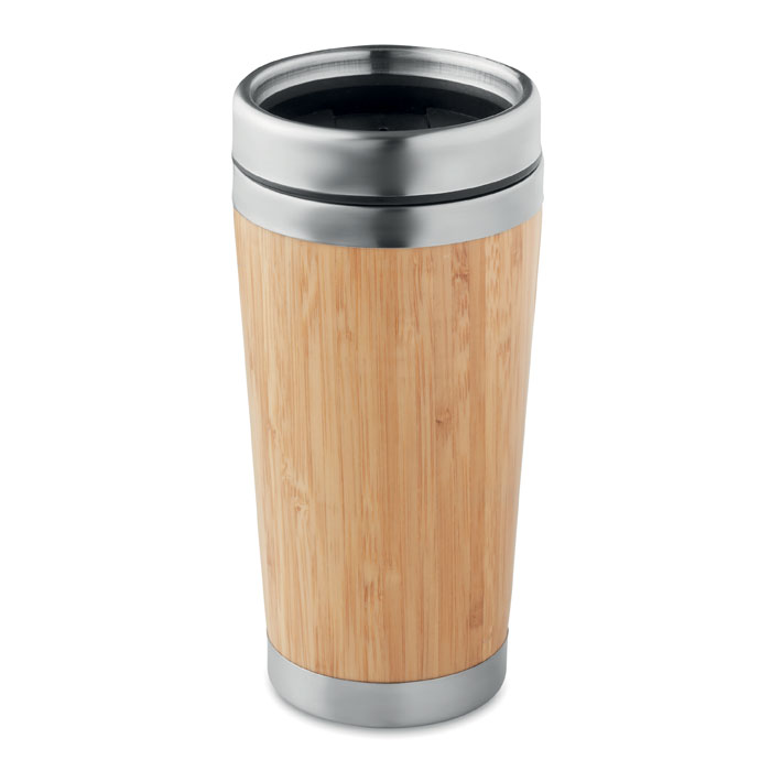 Mug isotherme en inox et bambou Rodeo 400 mL_Bois