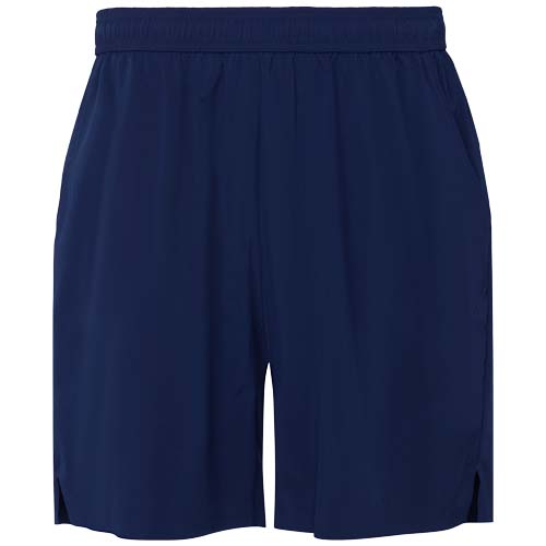 Short de sport unisexe en polyester recyclé certifié Murray 100 g_Bleu marine
