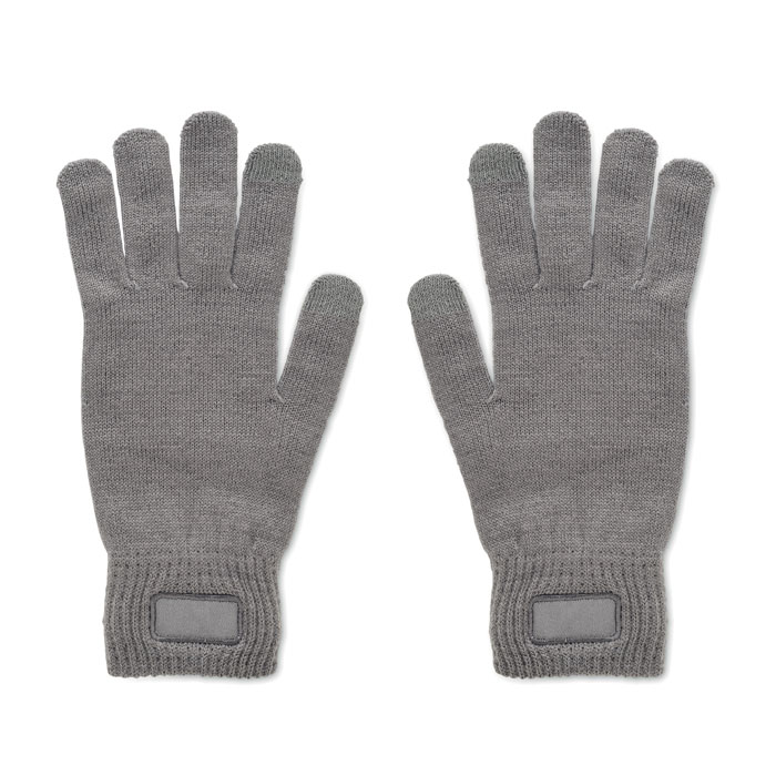 Gants en polyester recyclé rPET Handnit_Gris pierre