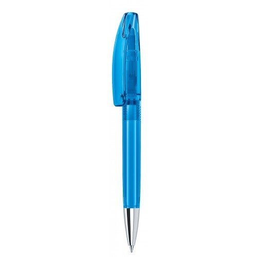 Stylo bille Senator® Bridge Clear Pointe Métal_Bleu cyan
