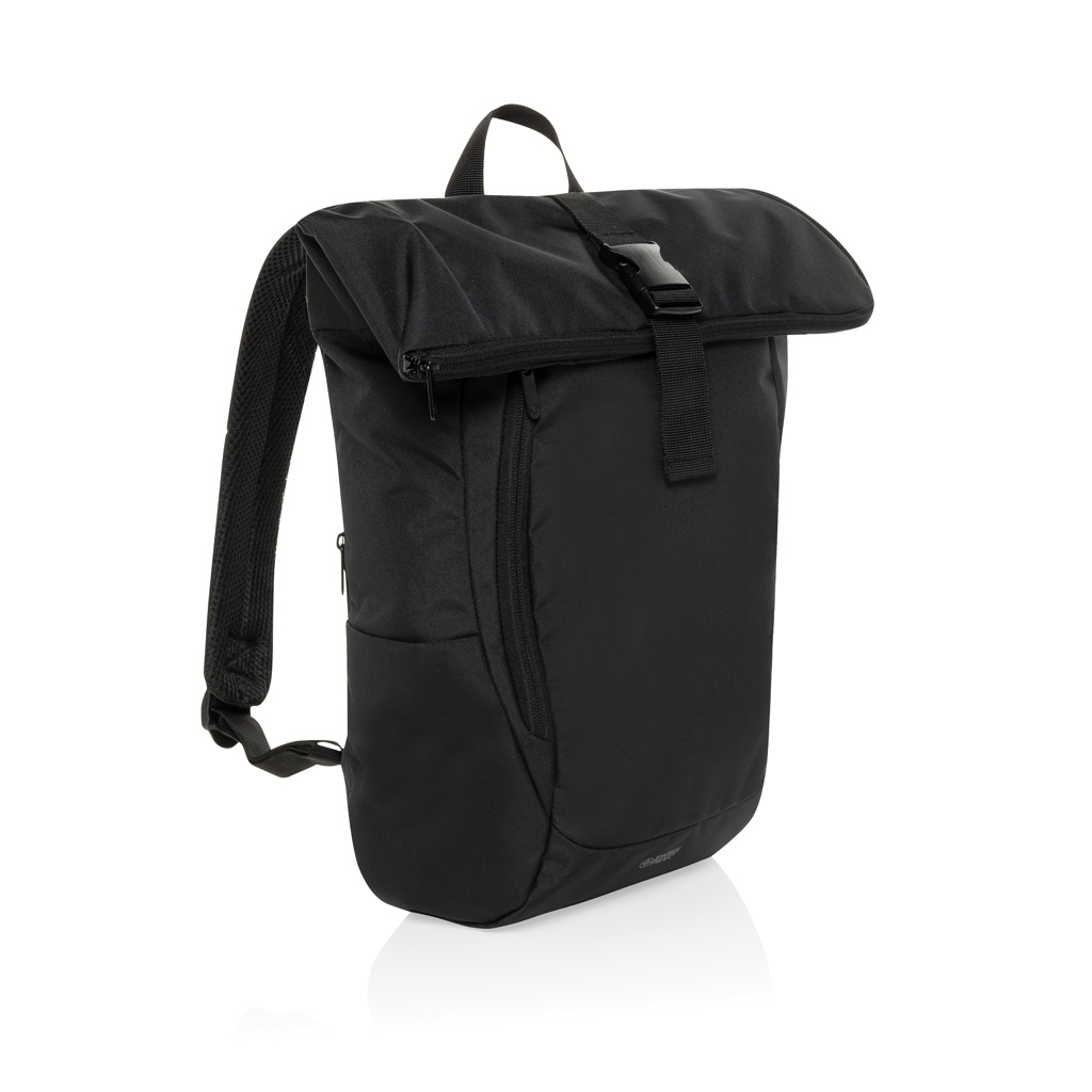 Sac à dos ordinateur 15,6" en polyester recyclé rPET Swiss Peak Leonard_Noir