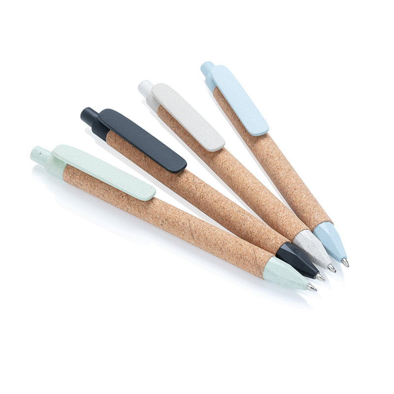 Stylo bille en liège et fibre de blé Bleo_02