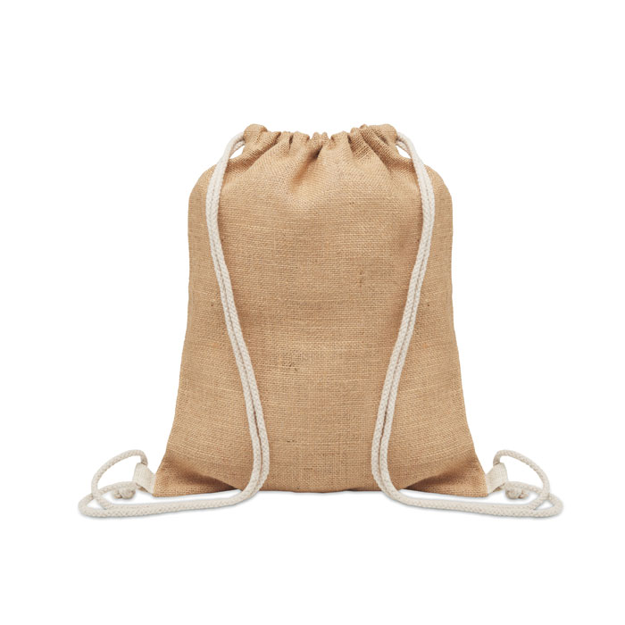 Gym bag en jute et coton Fukuro_Beige