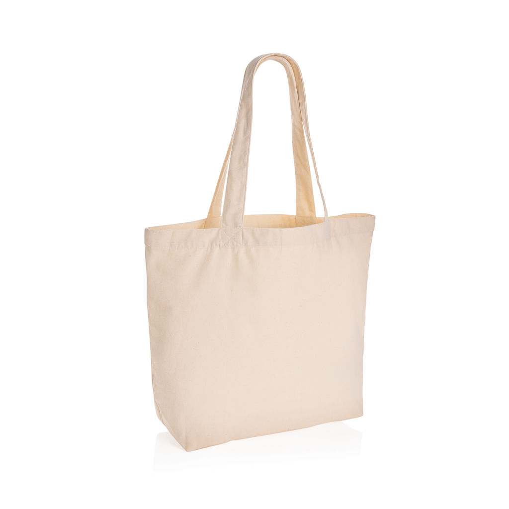 Sac shopping en toile recyclée non teintée Impact Uni 240 g_Blanc cassé