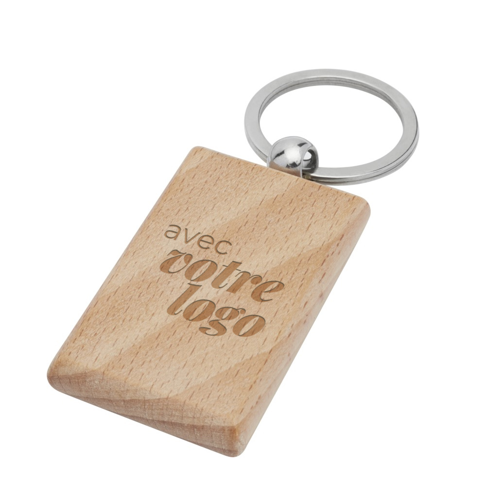 Porte-clés en bois de hêtre Gian_02