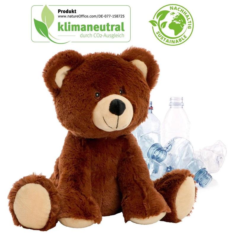 Peluche ours en polyester recyclé rPET Brown_Marron