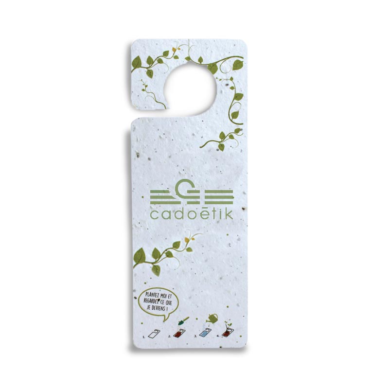 Carte à planter personnalisable - Accroche-porte à graines