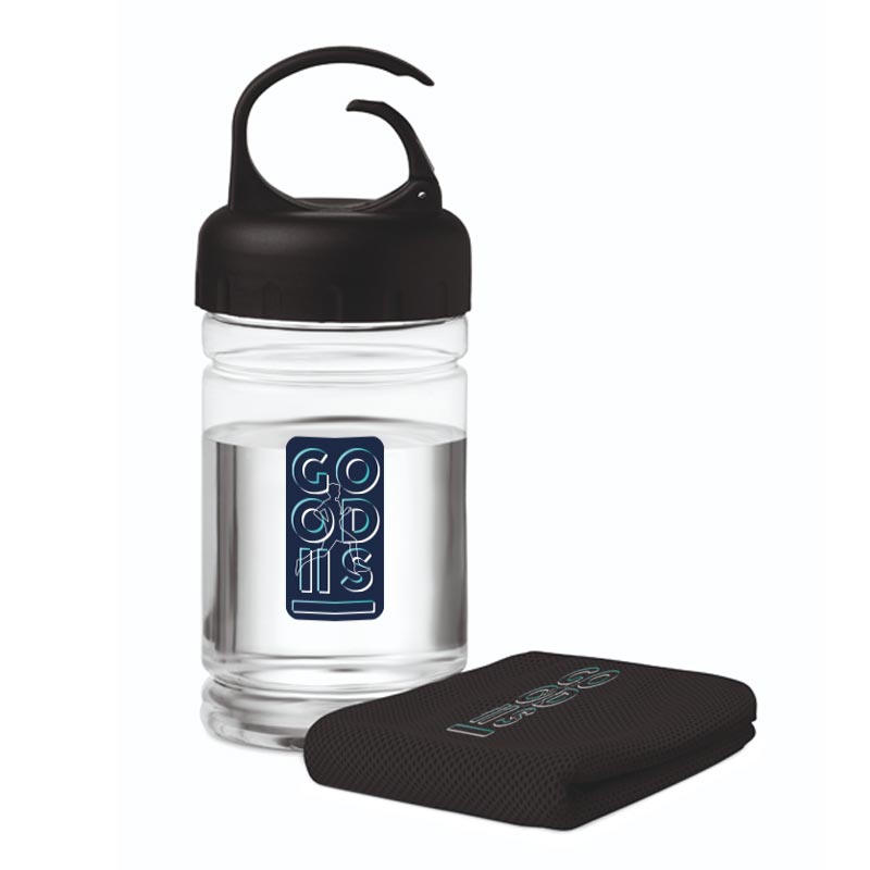 Bouteille sport avec serviette en microfibre Fris_03