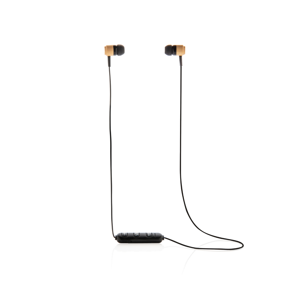 Ecouteurs Bluetooth en bambou Kali_Marron