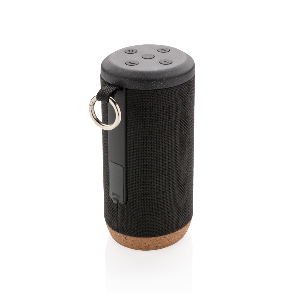 Enceinte nomade en liège Baia 10W_Noir
