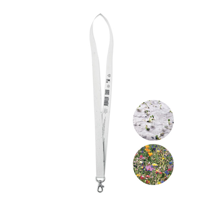 Tour de cou en papier ensemencé Lansee_Blanc