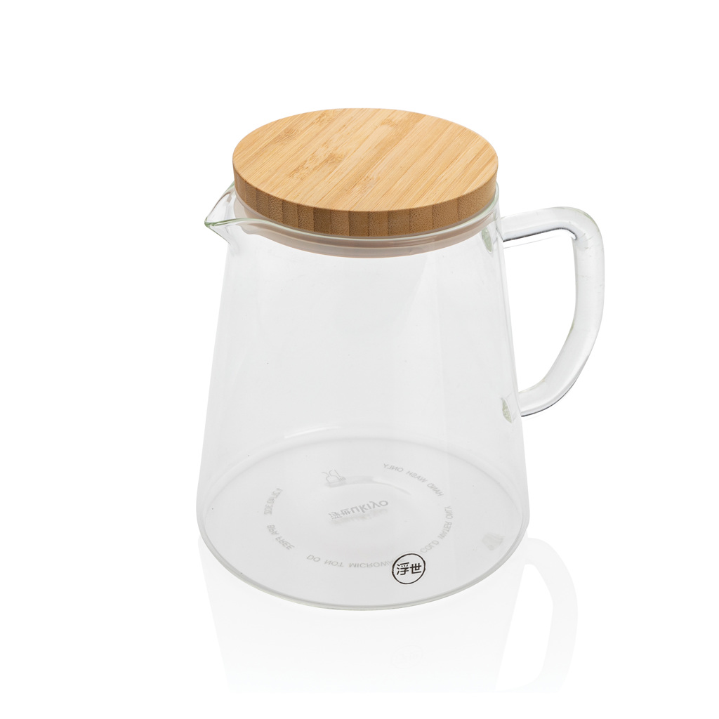 Carafe en verre et bambou Ukiyo 1,2 L_Transparent