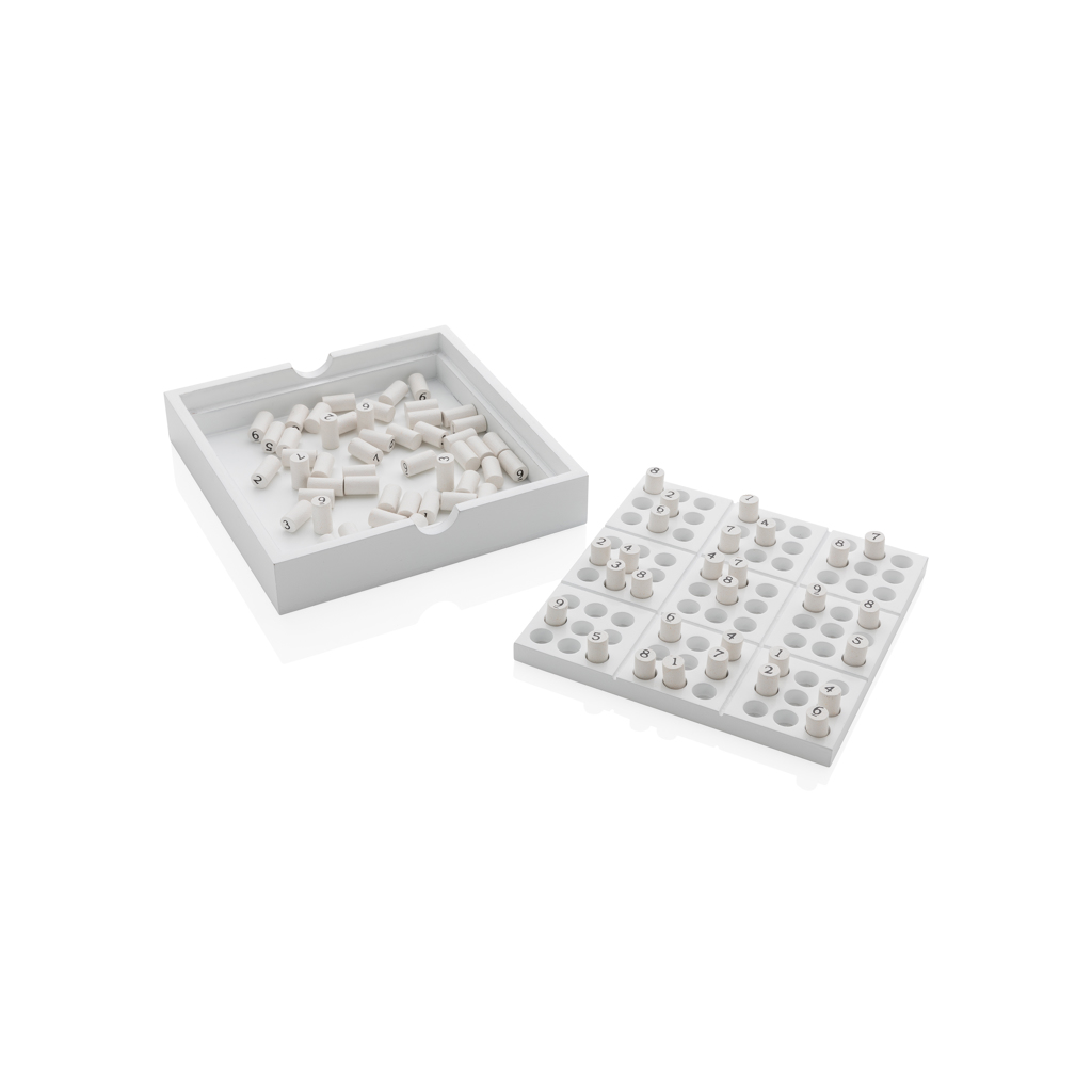 Jeu de Sudoku en bois certifié_Blanc