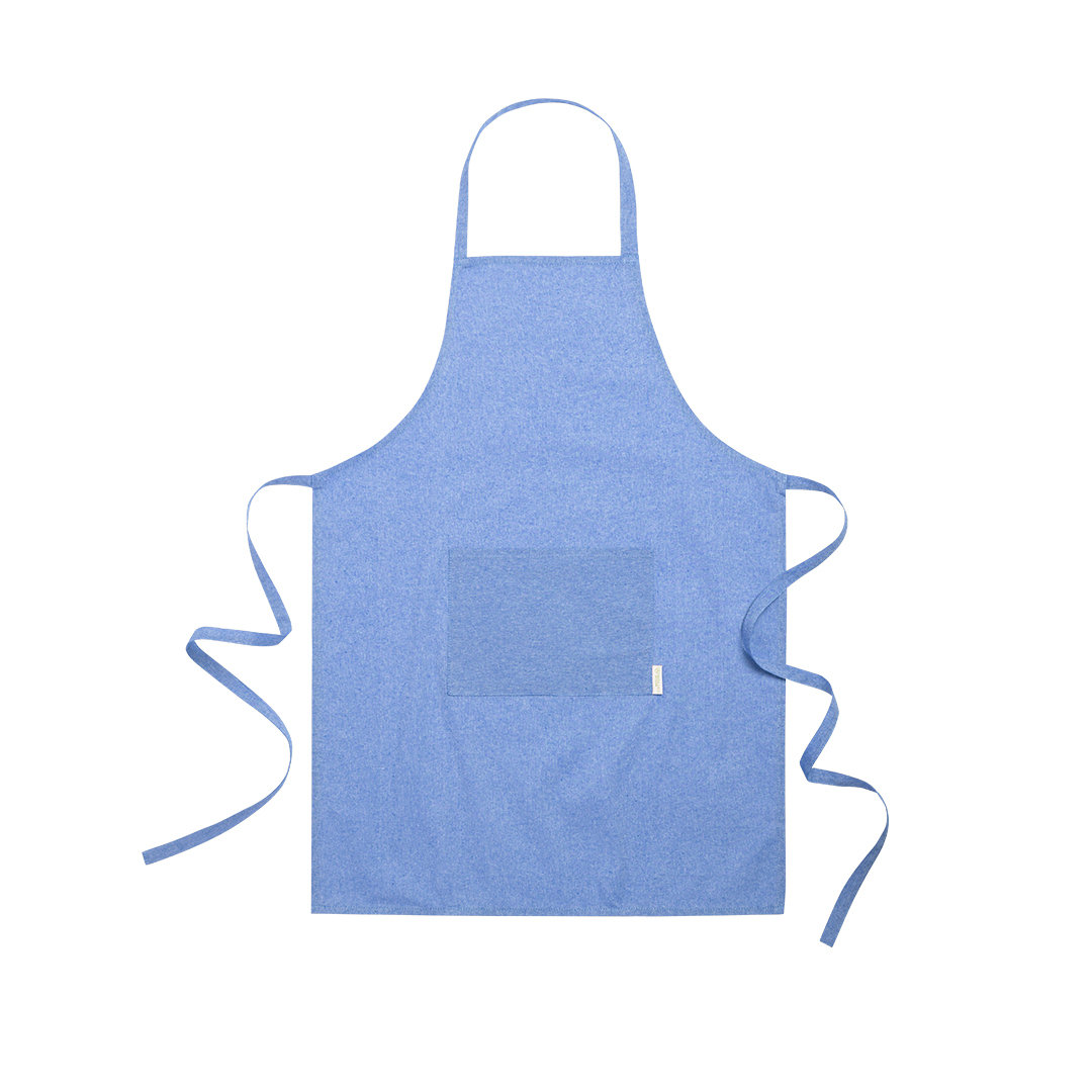 Tablier en coton recyclé Pissek_Bleu