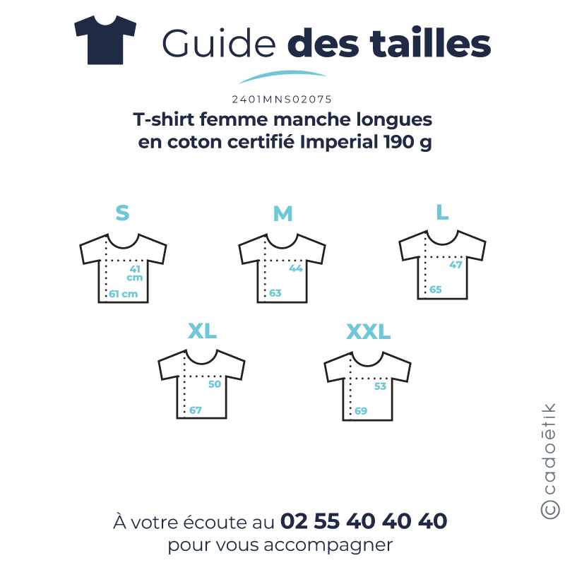 T-shirt femme manche longues en coton certifié Imperial 190 g_06